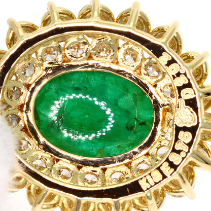 2.02ct Emerald Diamond Pendant top K18 Yellow Gold 5.8g　Ladies