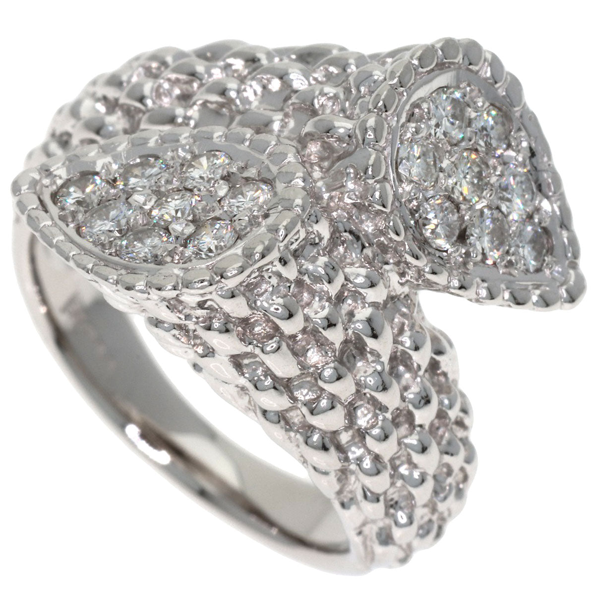 0.5ct Pave Diamond Ring Platinum PT900 16.6g　Ladies
