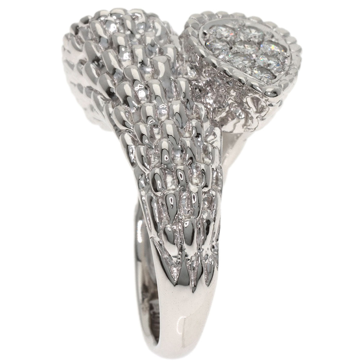 0.5ct Pave Diamond Ring Platinum PT900 16.6g　Ladies