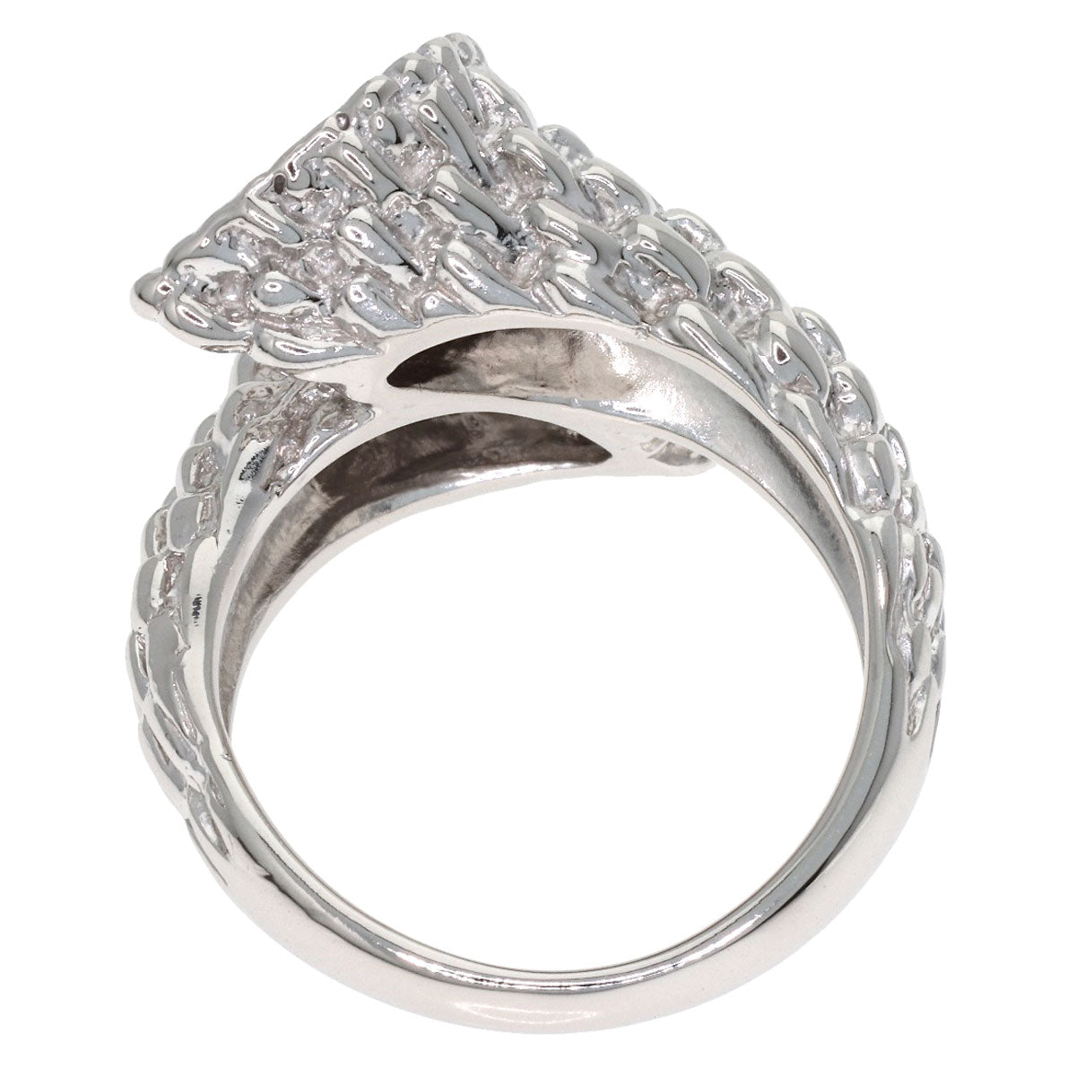 0.5ct Pave Diamond Ring Platinum PT900 16.6g　Ladies