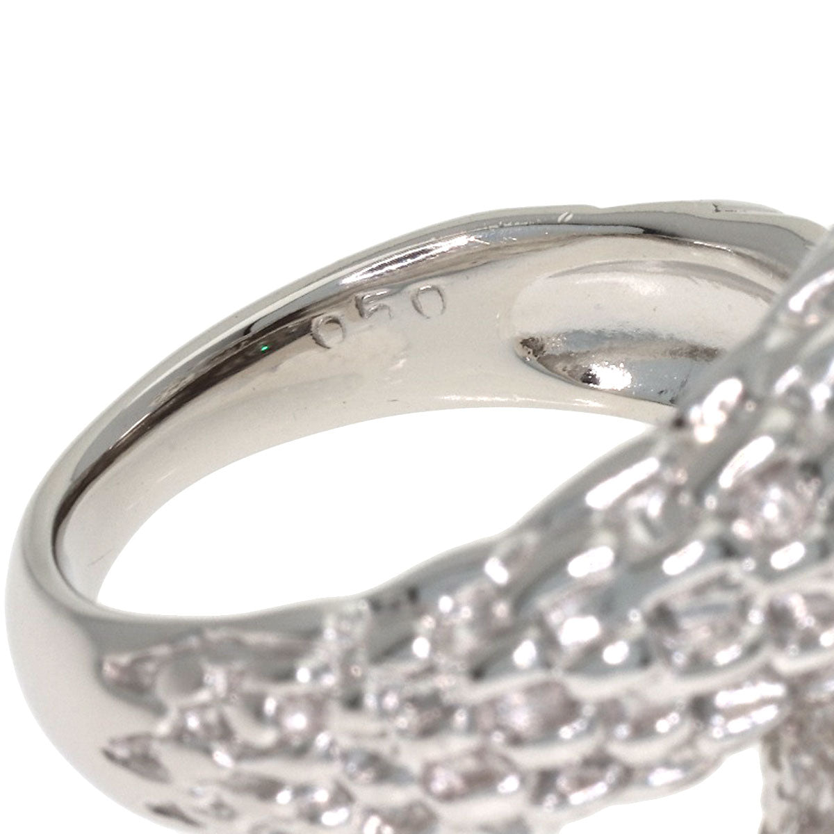 0.5ct Pave Diamond Ring Platinum PT900 16.6g　Ladies