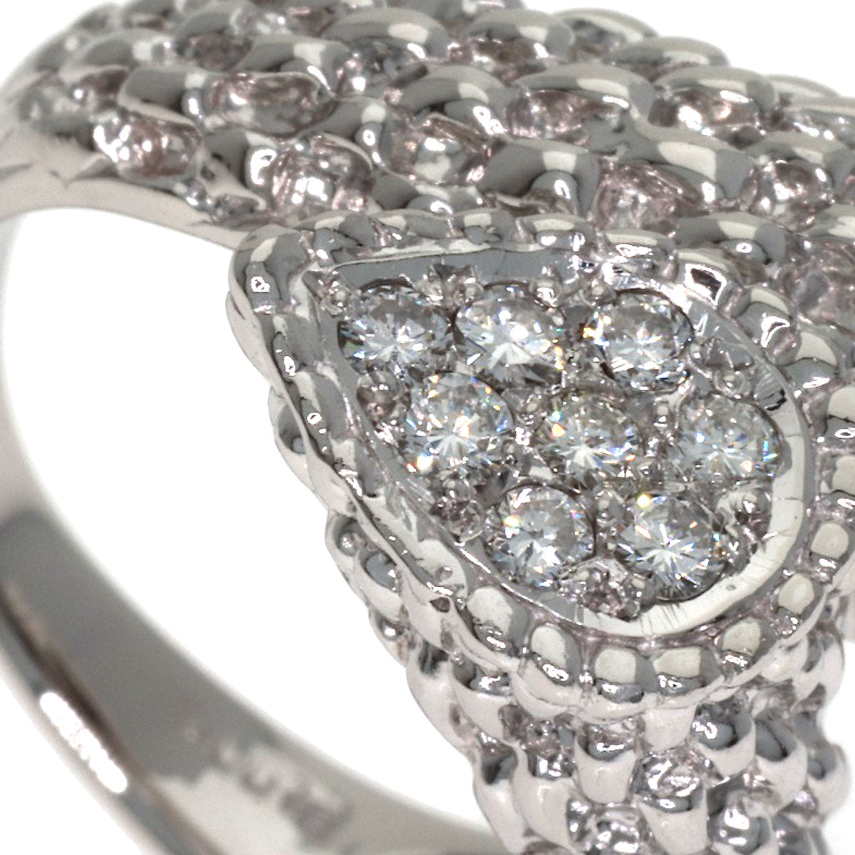 0.5ct Pave Diamond Ring Platinum PT900 16.6g　Ladies