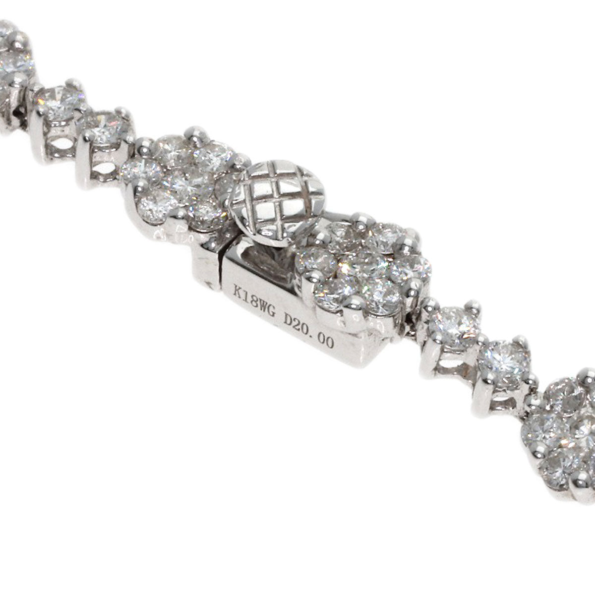20ct Diamond Necklace K18 White Gold 40.4g　Ladies