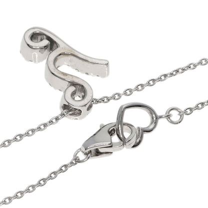 Ponte Vecchio Initials Y Diamond Necklace K18 White Gold Ladies [Used]