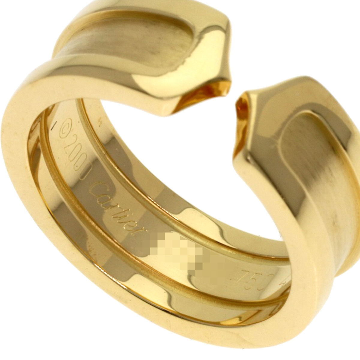 CARTIER C2 #48 Ring K18 Yellow Gold Ladies [Used]