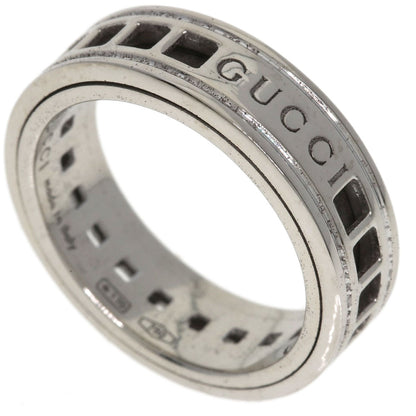 GUCCI Scroll #8 Ring K18 White Gold Ladies [Used]