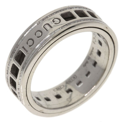 GUCCI Scroll #8 Ring K18 White Gold Ladies [Used]