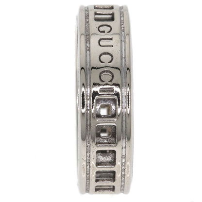 GUCCI Scroll #8 Ring K18 White Gold Ladies [Used]