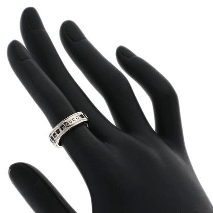 GUCCI Scroll #8 Ring K18 White Gold Ladies [Used]