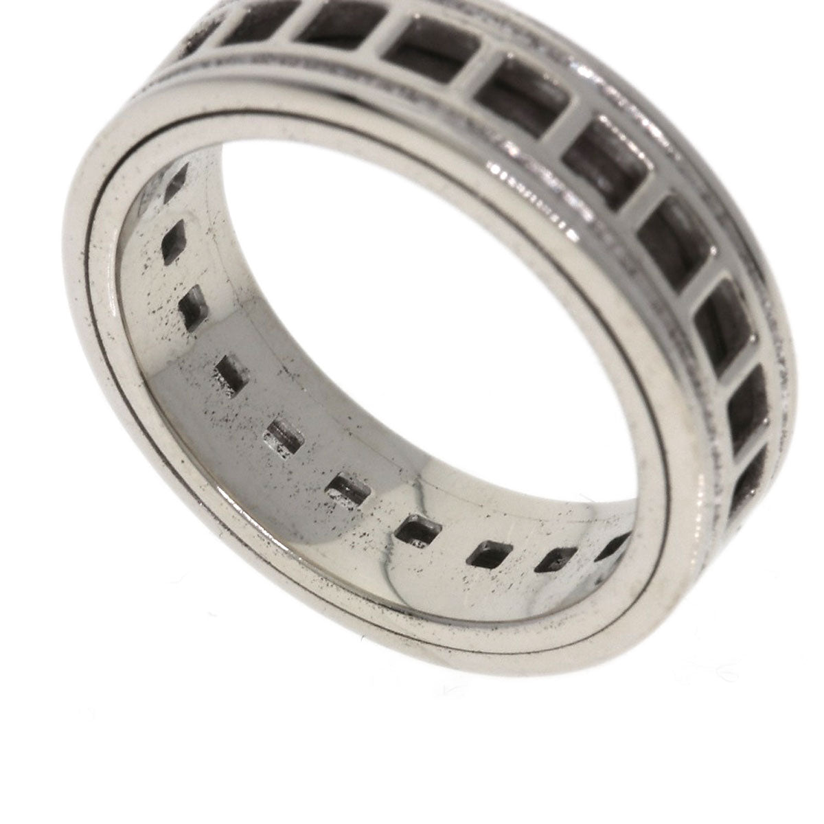 GUCCI Scroll #8 Ring K18 White Gold Ladies [Used]