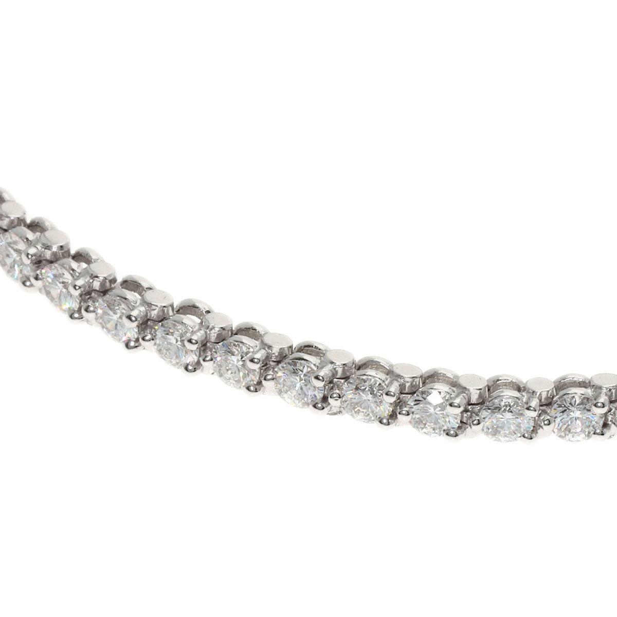 CARTIER Essential Diamond Bracelet Platinum PT950 Ladies [Used]