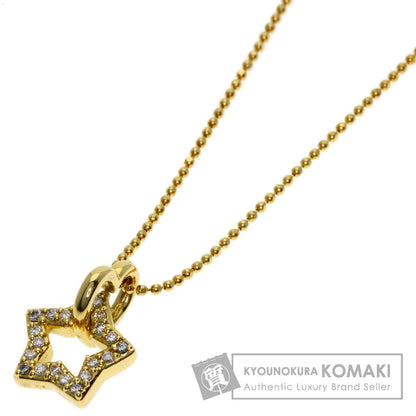 Ponte Vecchio Star diamond Necklace K18 Yellow Gold Ladies [Used]