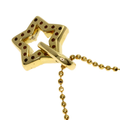 Ponte Vecchio Star diamond Necklace K18 Yellow Gold Ladies [Used]