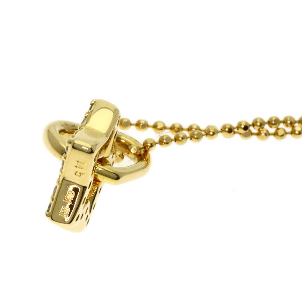 Ponte Vecchio Star diamond Necklace K18 Yellow Gold Ladies [Used]