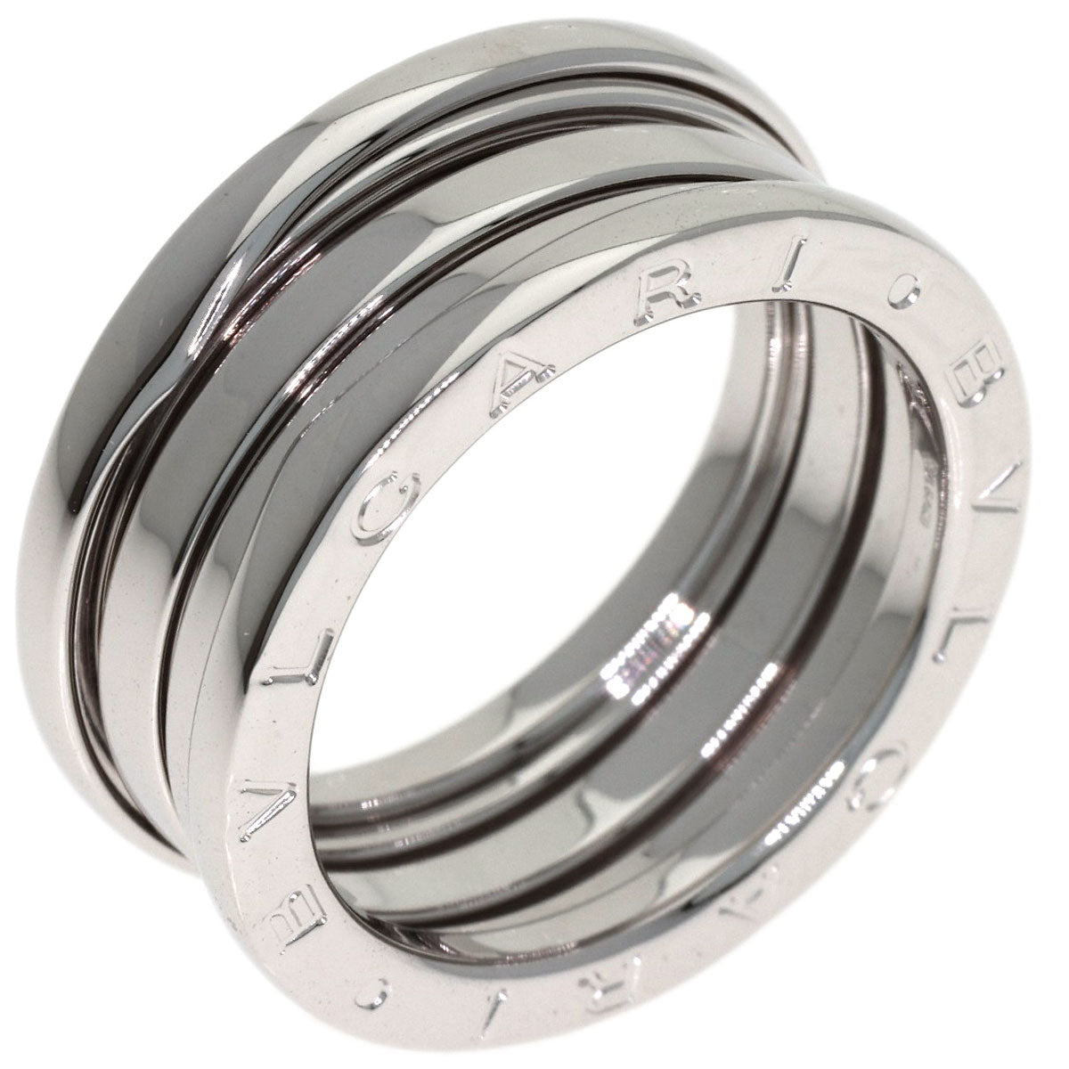 BVLGARI B.zero1 2 band #53 Ring K18 White Gold Ladies [Used]
