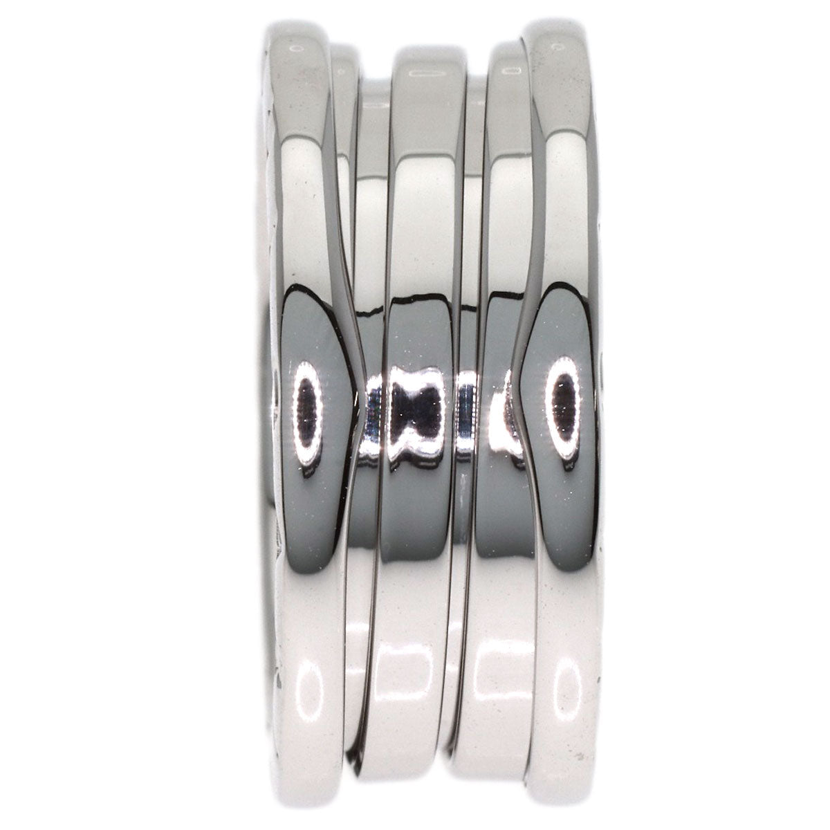 BVLGARI B.zero1 2 band #53 Ring K18 White Gold Ladies [Used]