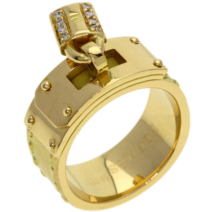 HERMES Kelly Diamond #54 Ring K18 Yellow Gold Ladies [Used]