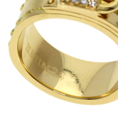 HERMES Kelly Diamond #54 Ring K18 Yellow Gold Ladies [Used]