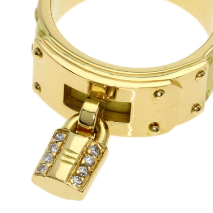 HERMES Kelly Diamond #54 Ring K18 Yellow Gold Ladies [Used]
