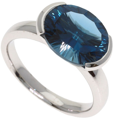 TASAKI Lumino Ring Blue Topaz Ring K18 White Gold Ladies [Used]