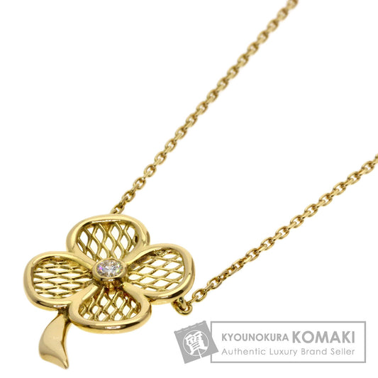 Van Cleef & Arpels Clover Diamond Antique Necklace K18 Yellow Gold Ladies [Used]