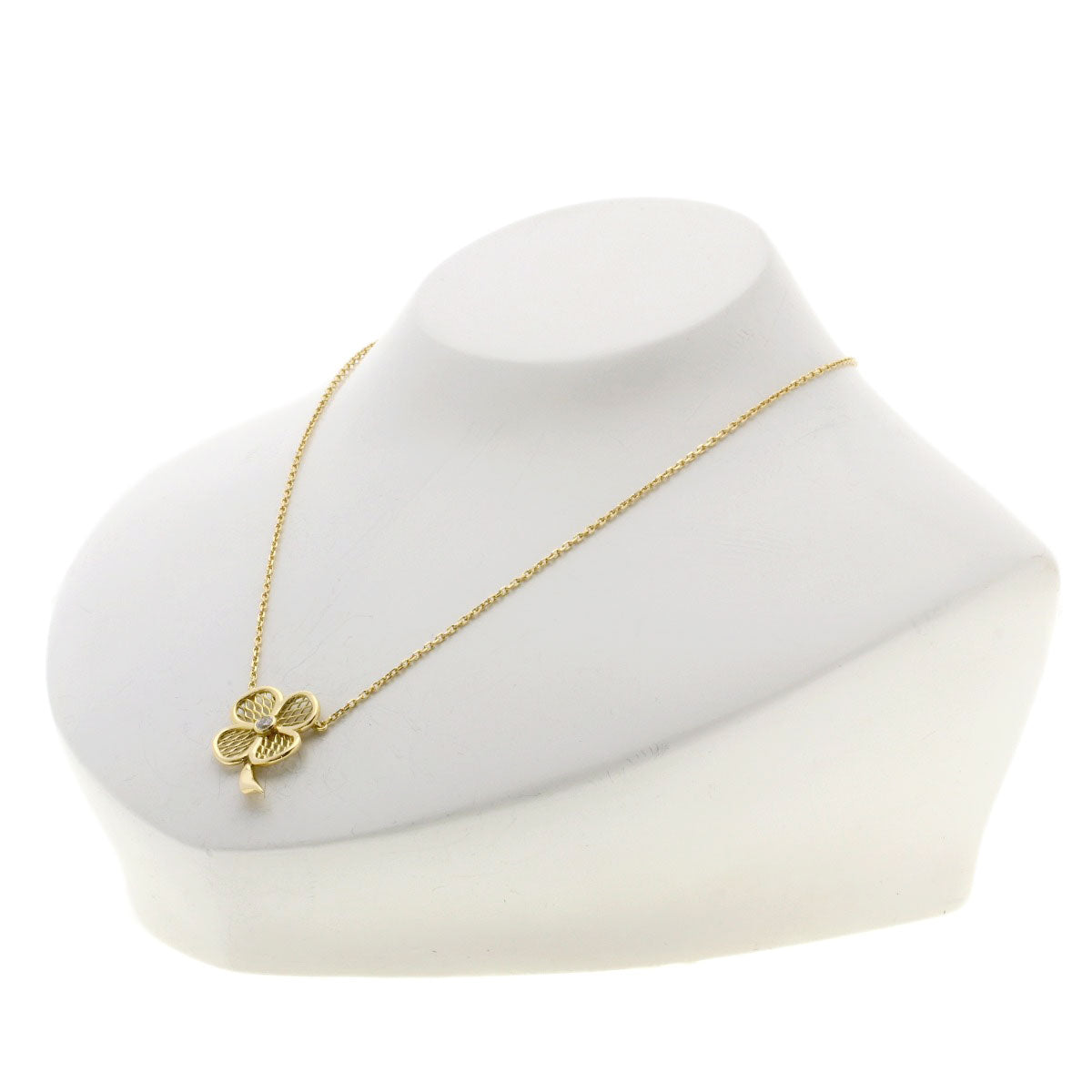 Van Cleef & Arpels Clover Diamond Antique Necklace K18 Yellow Gold Ladies [Used]