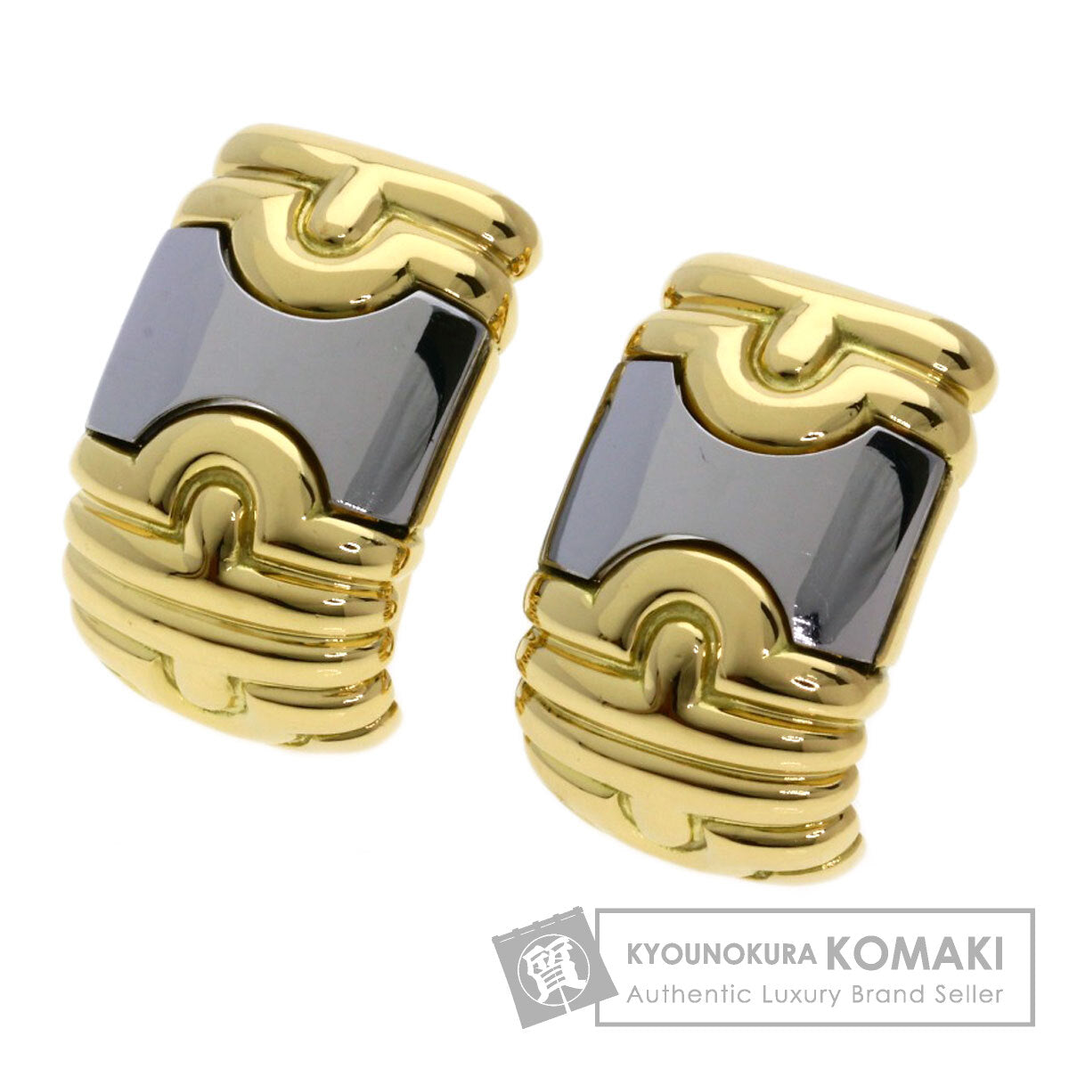 BVLGARI Parentesi Earring K18 Yellow Gold Stainless SteelLadies [Used]