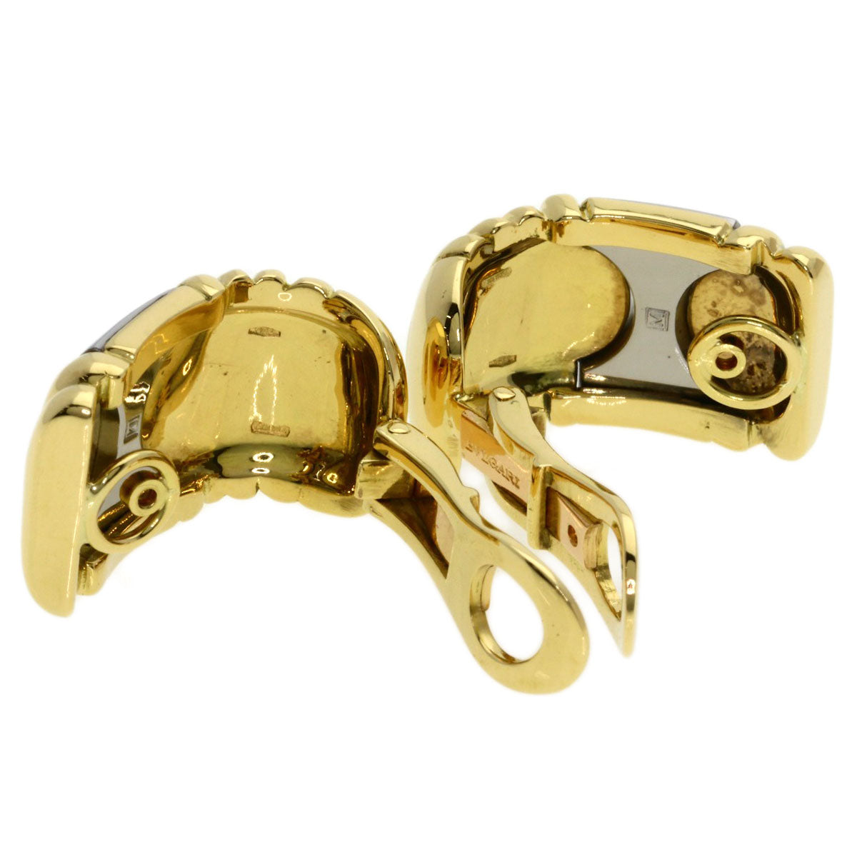 BVLGARI Parentesi Earring K18 Yellow Gold Stainless SteelLadies [Used]