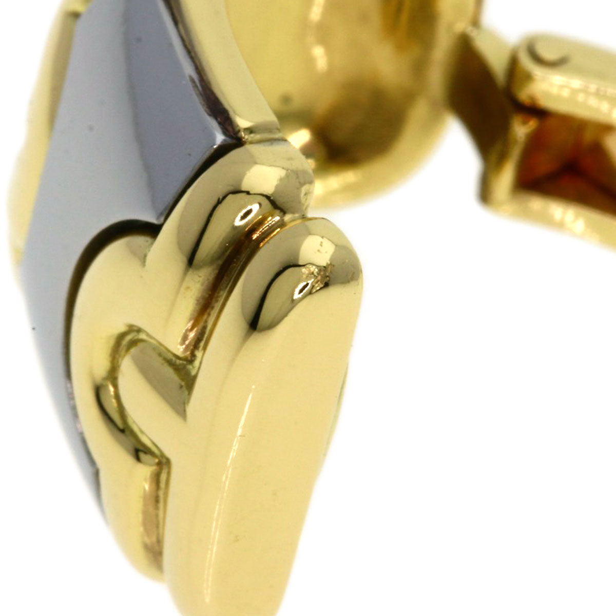 BVLGARI Parentesi Earring K18 Yellow Gold Stainless SteelLadies [Used]