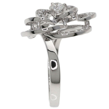 CHANEL Camellia Medium Diamond #51 Ring K18 White Gold Ladies [Used]