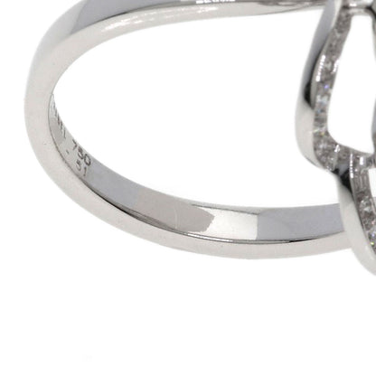 CHANEL Camellia Medium Diamond #51 Ring K18 White Gold Ladies [Used]