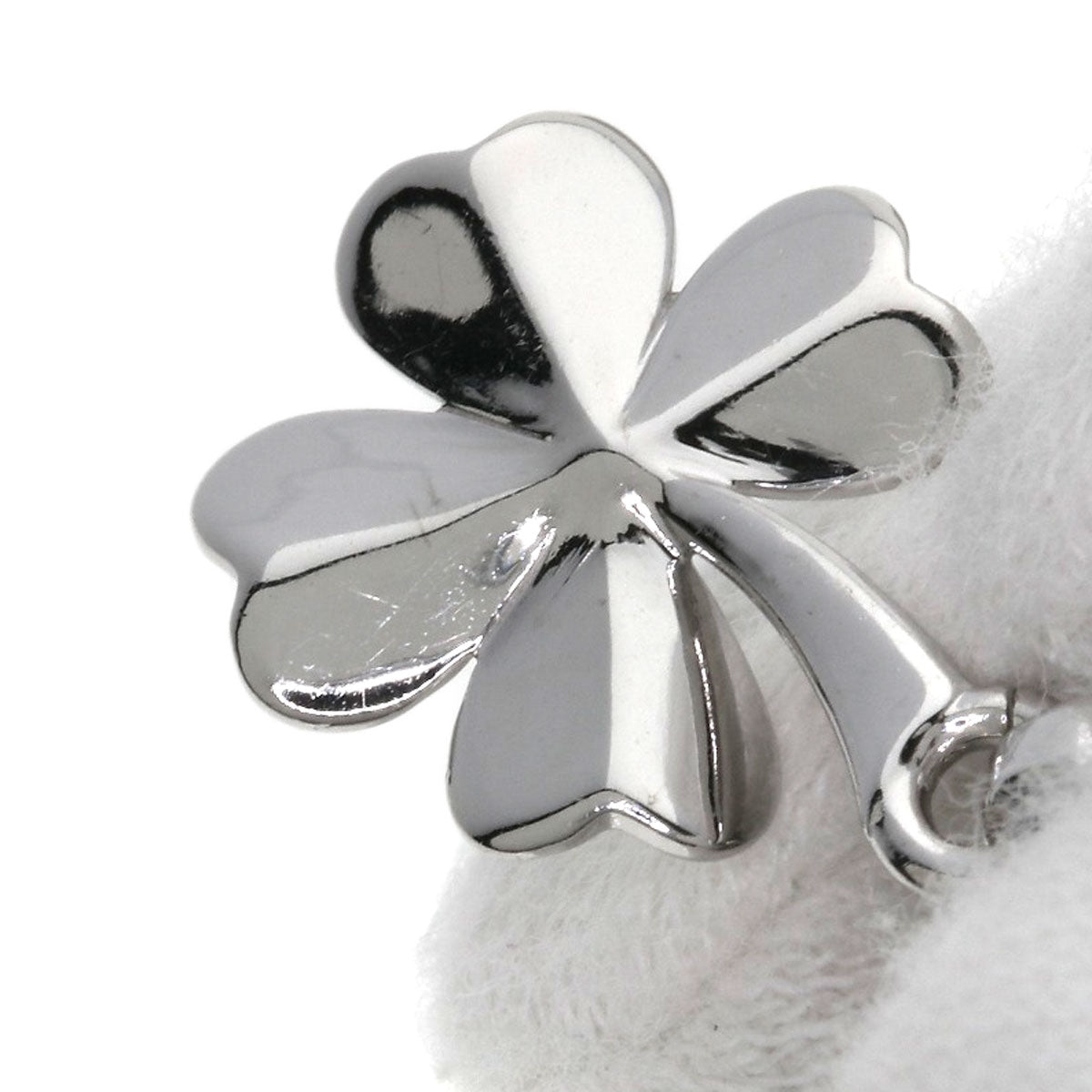 CHANEL Coco C Logo Clover Charm Bracelet K18 White Gold Ladies [Used]