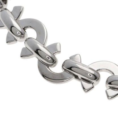 CHANEL Coco C Logo Clover Charm Bracelet K18 White Gold Ladies [Used]