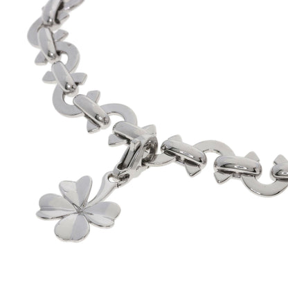CHANEL Coco C Logo Clover Charm Bracelet K18 White Gold Ladies [Used]