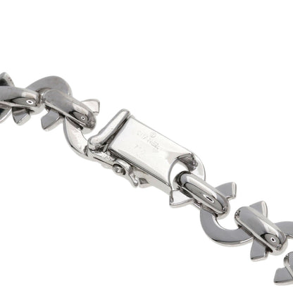 CHANEL Coco C Logo Clover Charm Bracelet K18 White Gold Ladies [Used]