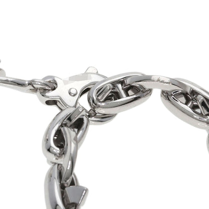 CHANEL Coco C Logo Clover Charm Bracelet K18 White Gold Ladies [Used]