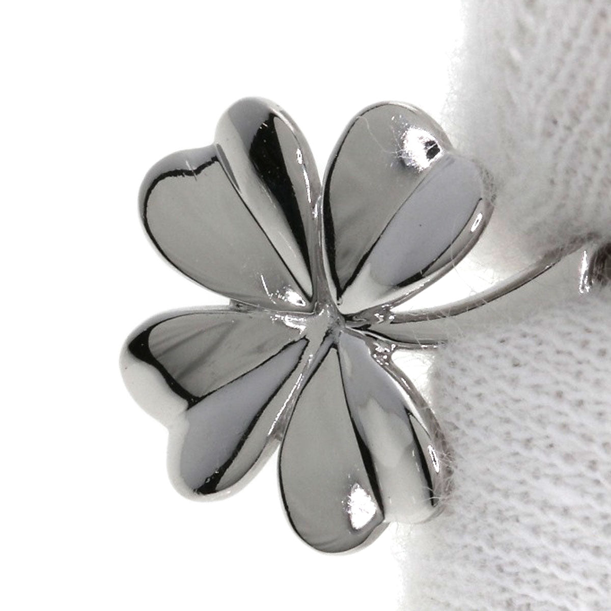 CHANEL Coco C Logo Clover Charm Bracelet K18 White Gold Ladies [Used]