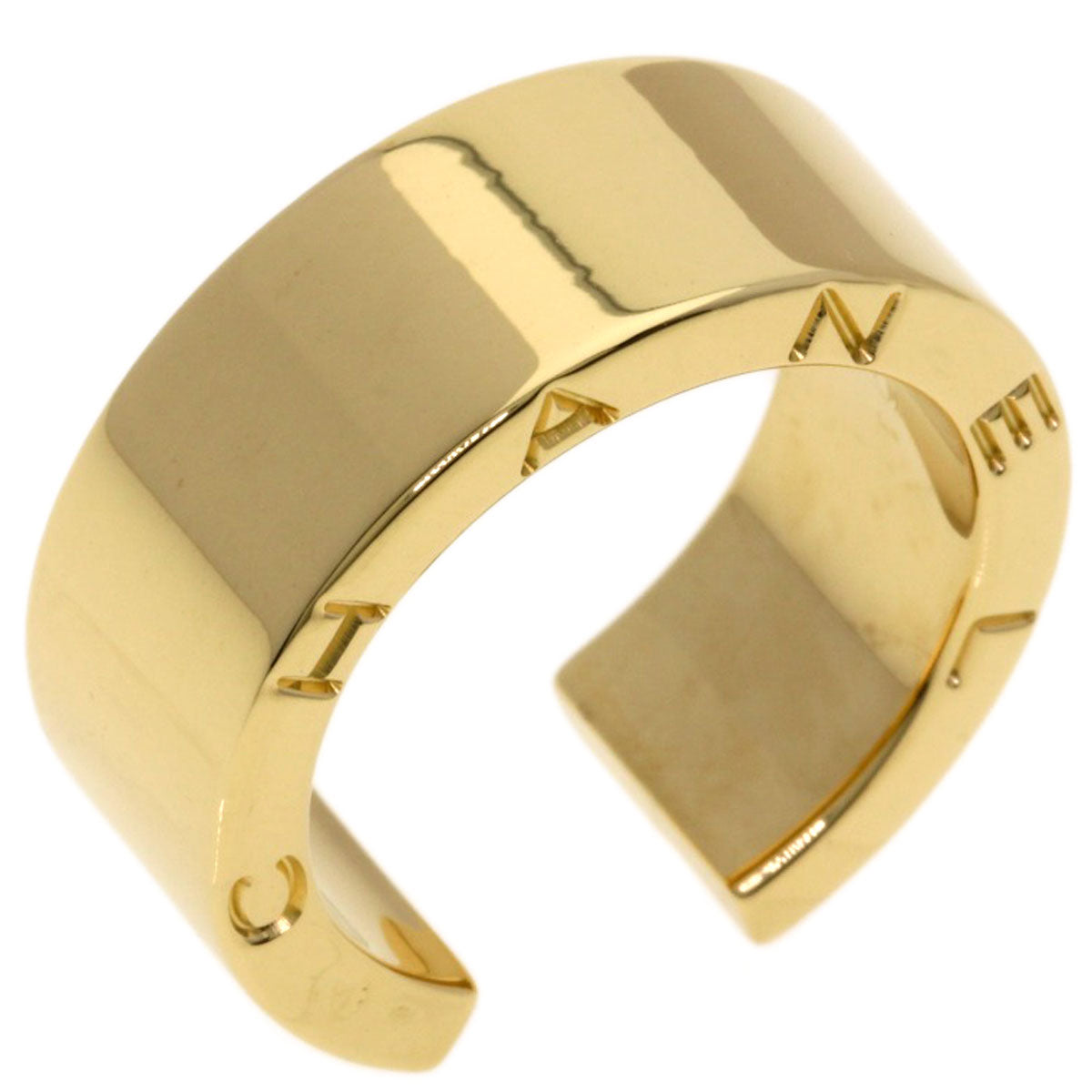 CHANEL Signature Ring K18 Yellow Gold Ladies [Used]