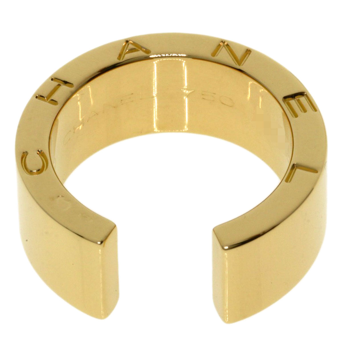CHANEL Signature Ring K18 Yellow Gold Ladies [Used]