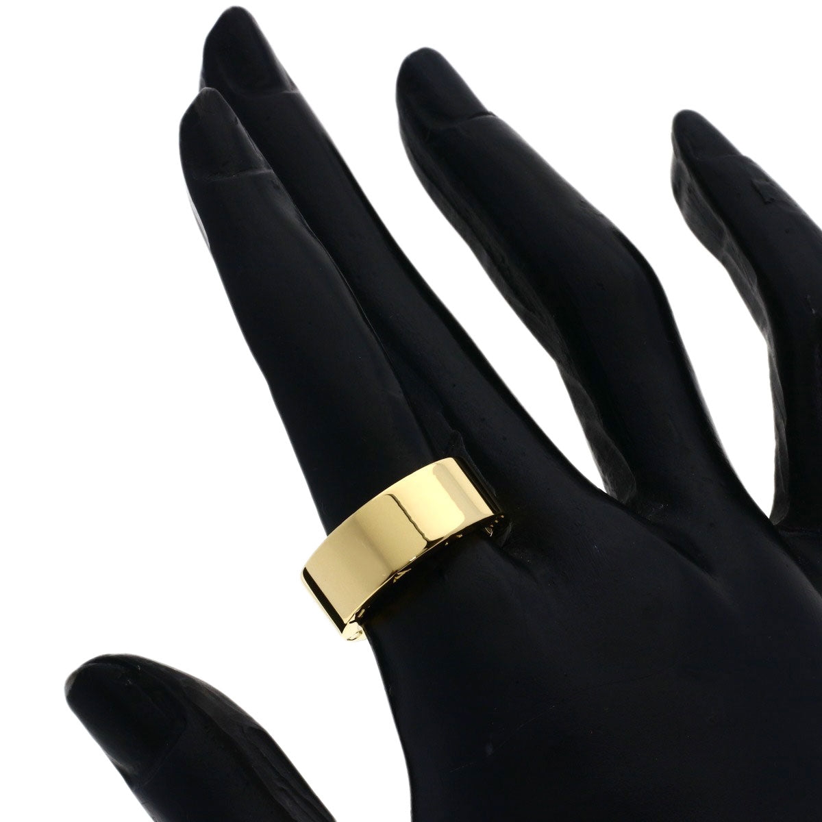 CHANEL Signature Ring K18 Yellow Gold Ladies [Used]
