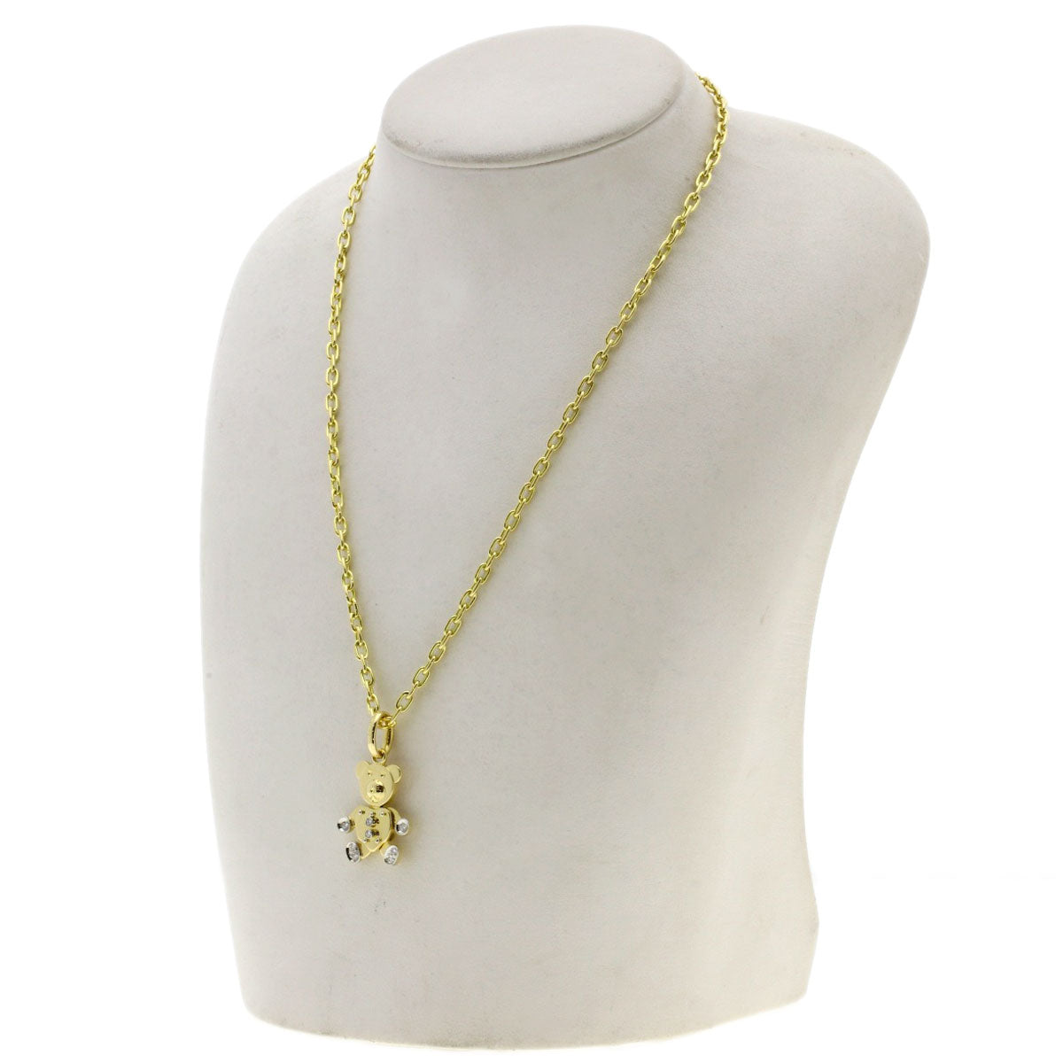 Pomellato Orset Teddy Bear Diamond Necklace K18 Yellow Gold Ladies [Used]