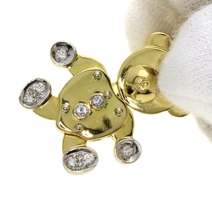Pomellato Orset Teddy Bear Diamond Necklace K18 Yellow Gold Ladies [Used]