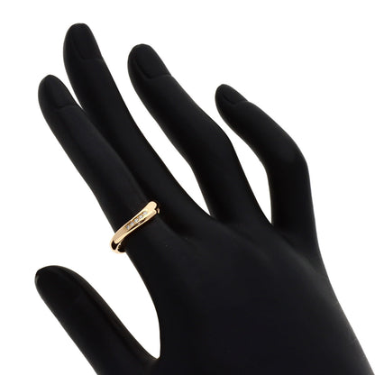 TIFFANY&Co. Open Heart Band Diamond Ring K18 Pink Gold Ladies [Used]