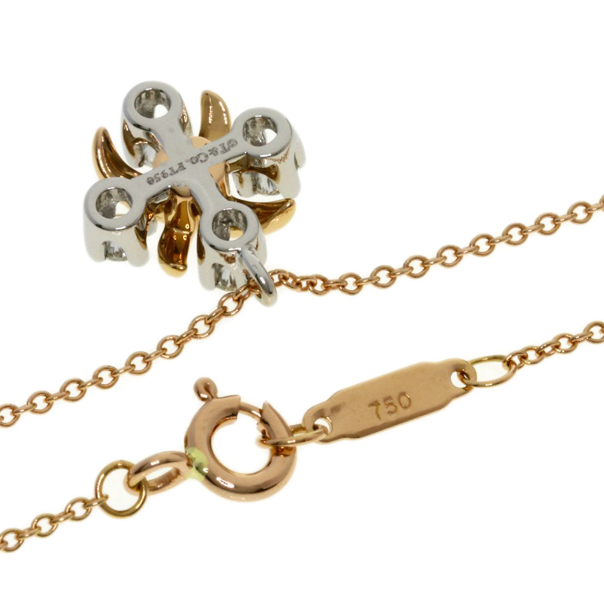 TIFFANY&Co. Jean-Cherin Berge Diamond Necklace K18 Pink Gold PT950Ladies [Used]
