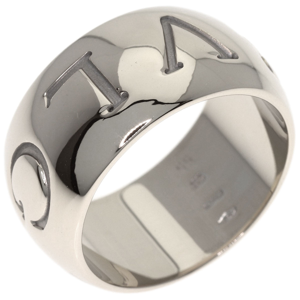 BVLGARI Monologo #55 Ring K18 White Gold Ladies [Used]