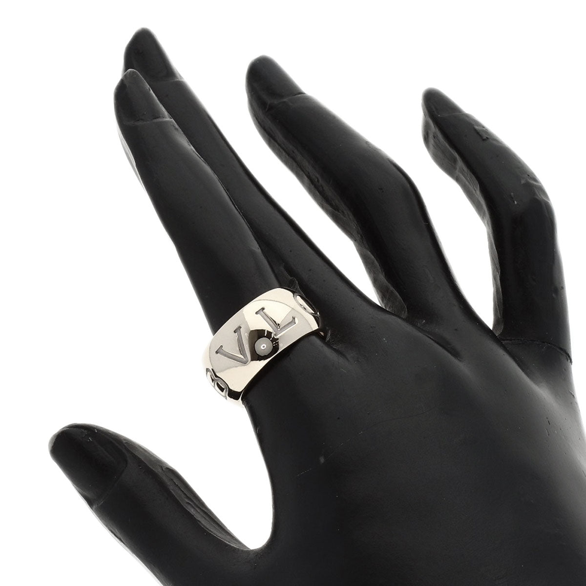 BVLGARI Monologo #55 Ring K18 White Gold Ladies [Used]