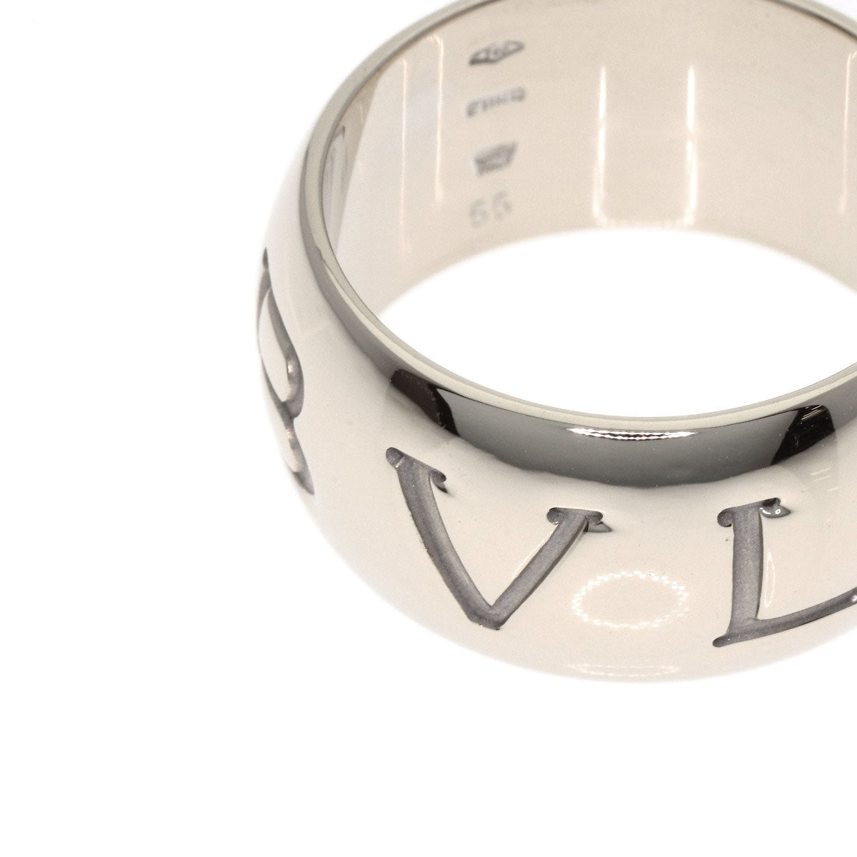 BVLGARI Monologo #55 Ring K18 White Gold Ladies [Used]