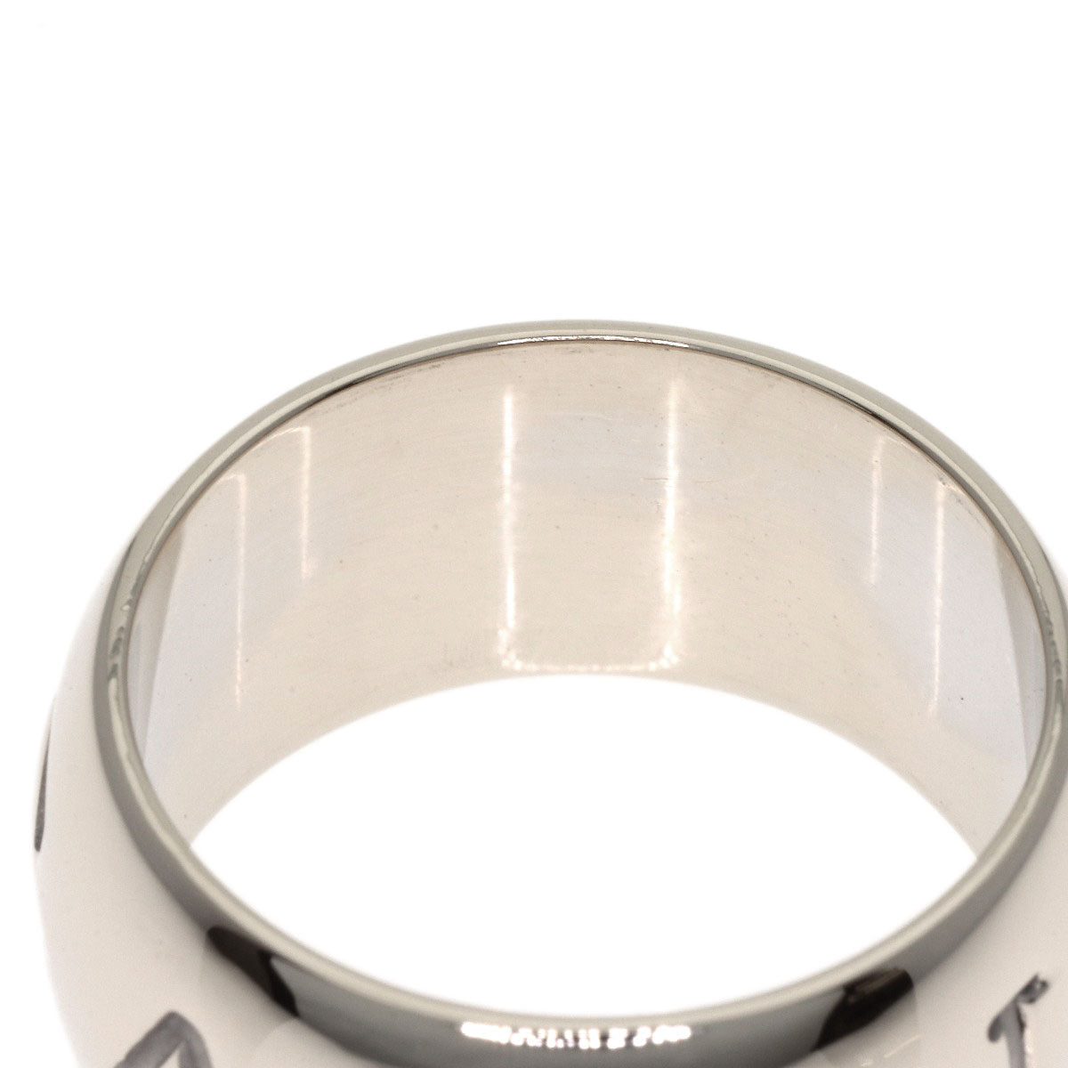 BVLGARI Monologo #55 Ring K18 White Gold Ladies [Used]