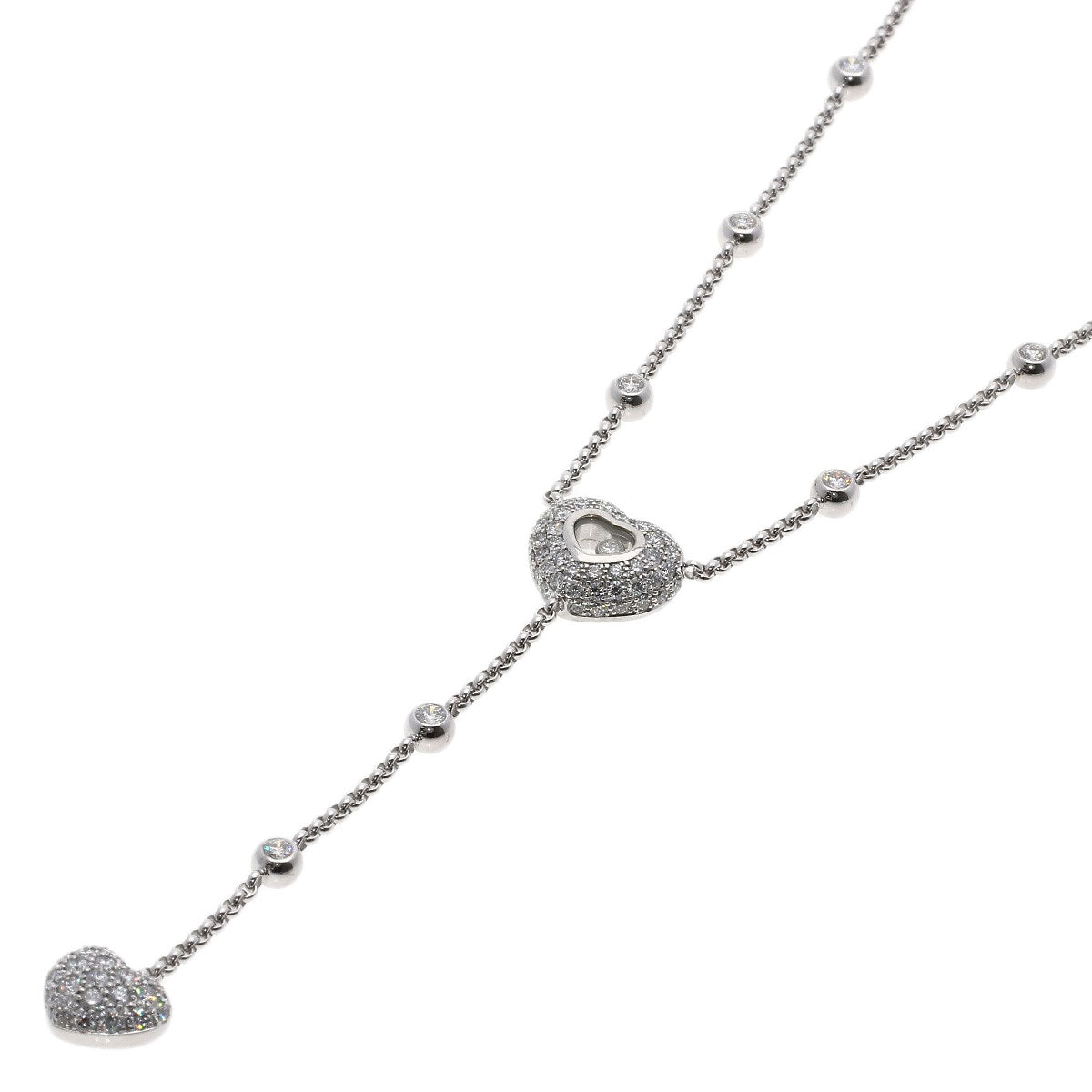 Chopard Happy diamond Necklace K18 White Gold Ladies [Used]