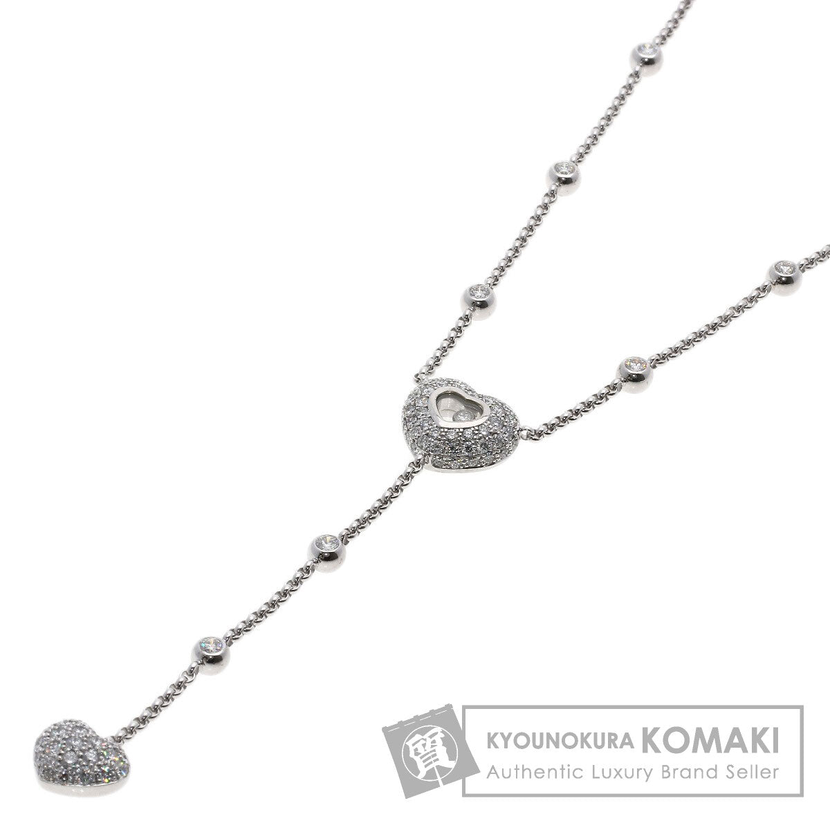 Chopard Happy diamond Necklace K18 White Gold Ladies [Used]